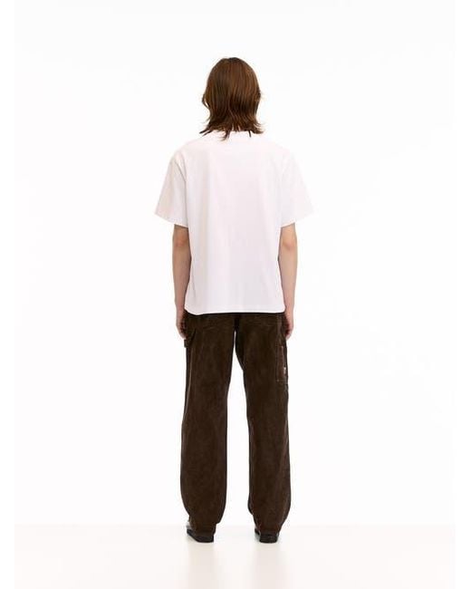 vowels White Overall Tee for men