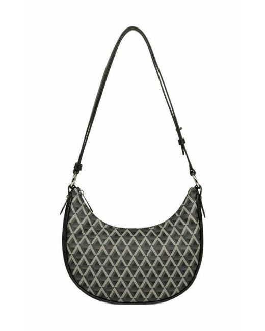 Lancaster Gray Zipped Hobo Bag Ikon It