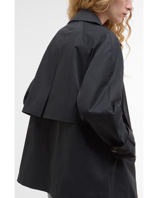 Barbour Black Maisy Showerproof Double Breasted Jacket