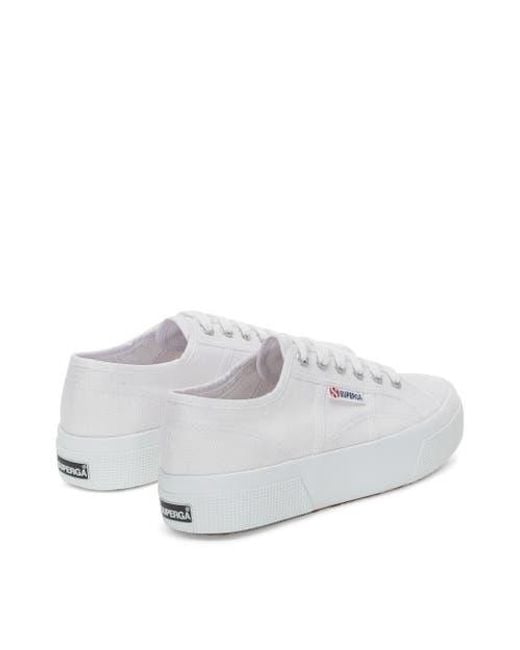 Superga White 2740 Platform Sneakers