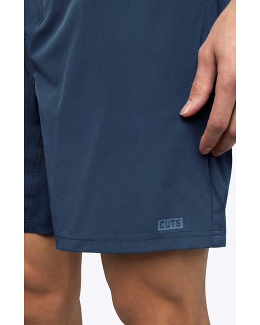 Cuts Blue Crossover Shorts for men