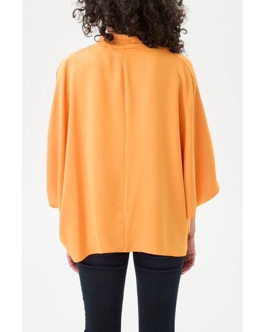 Trina Turk Blue Concourse Oversized Surplice Top