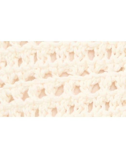 Halogen® Blue Open Stitch Button Front Cardigan