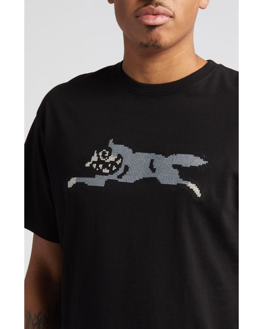 ICECREAM Black Pebbles Cotton Graphic T-shirt for men
