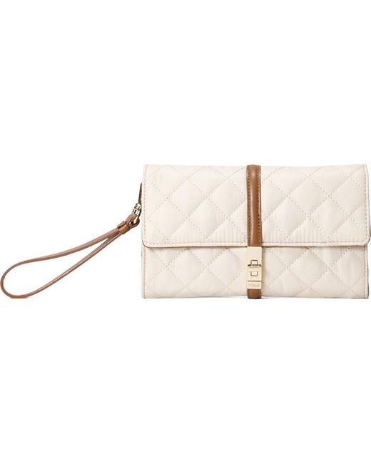 MZ Wallace Pink Astor Diamond Quilted Nylon Convertible Crossbody Bag
