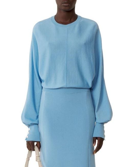 Lanvin Blue Buttoned Long Skirt