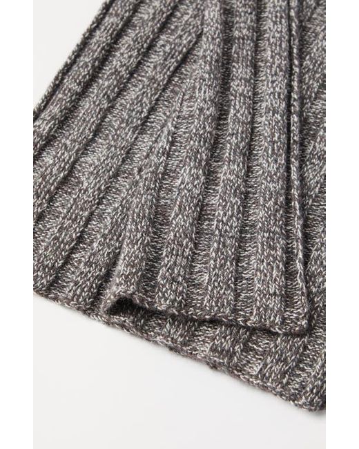 Brunello Cucinelli Gray Cashmere Knit Scarf for men