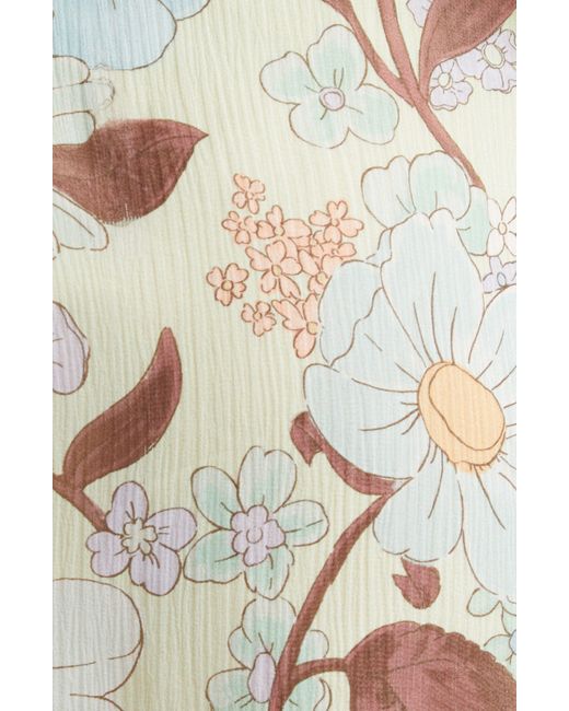 Stella McCartney White Garden Floral Print Asymmetric Handkerchief Hem Silk Skirt