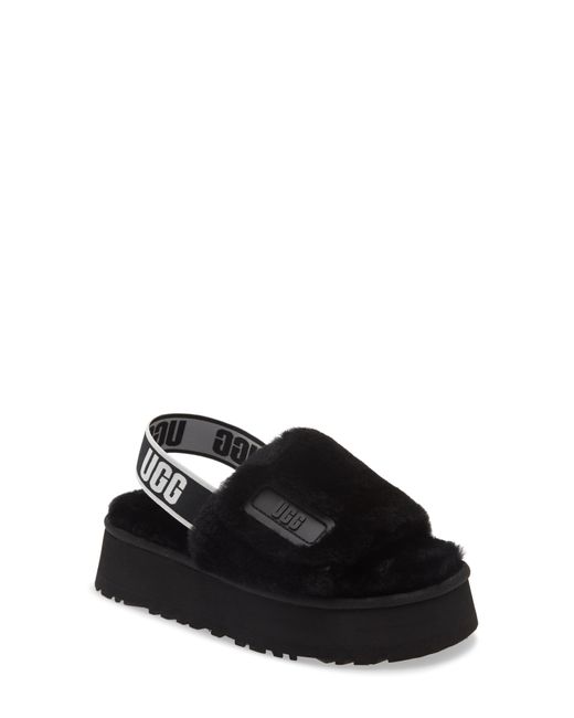 disco genuine shearling slingback slipper