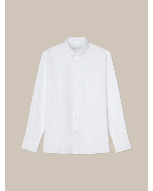 Robert Talbott White Harrison Button Down Oxford Shirt for men