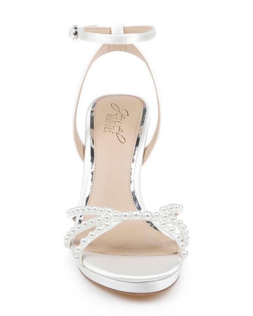 Badgley Mischka White Iona Ankle Strap Sandal