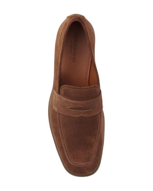 Vagabond Brown Troy Square Toe Suede Penny Loafer for men