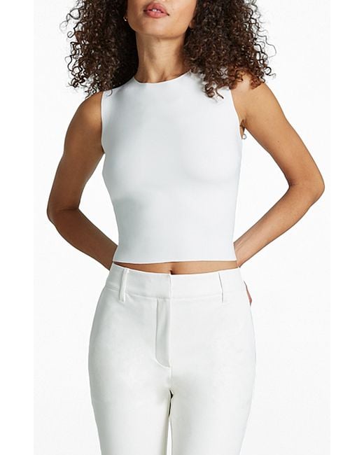 Commando White Neoprene Sleeveless Shell Top