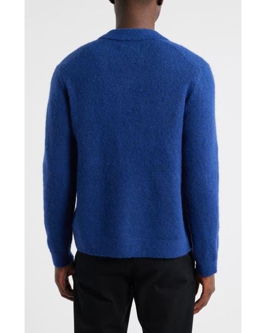 Wax London Blue Carter Polo Sweater for men