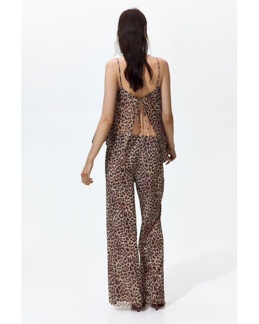 H&M Brown Mesh Pull-On Trousers