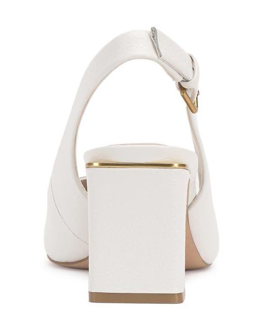 Vince Camuto White Hamden Pointed Toe Slingback Pump