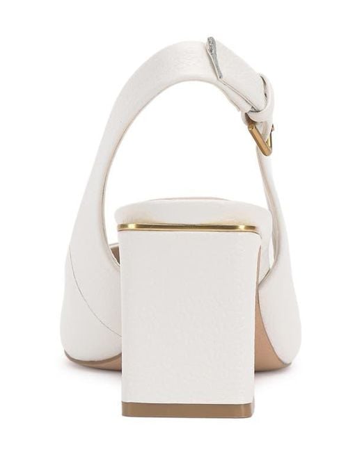 Vince Camuto White Hamden Pointed Toe Slingback Pump