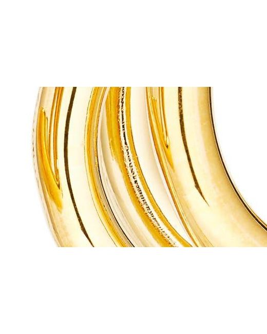 Rabanne Metallic Triple Loop Hoop Earrings & Ear Cuff Set