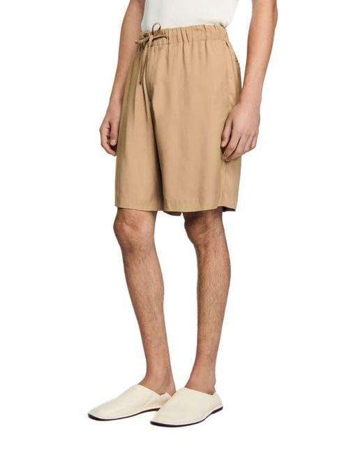 Sandro Natural Floaty Bermuda Shorts for men