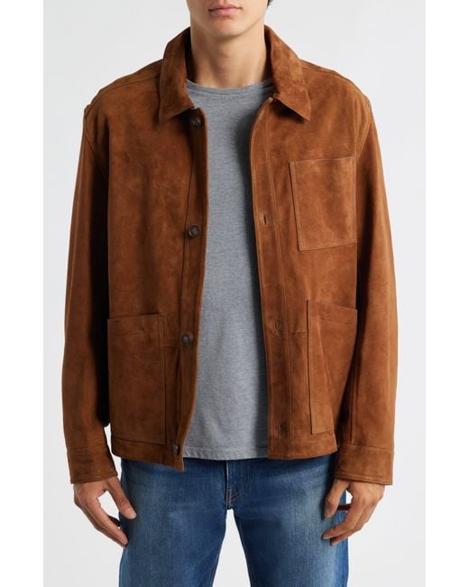 Boss Brown Markuedo Suede Jacket for men
