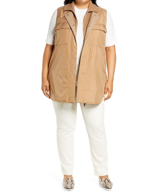 Lafayette 148 New York Natural Willis Vest With Knit Dickey