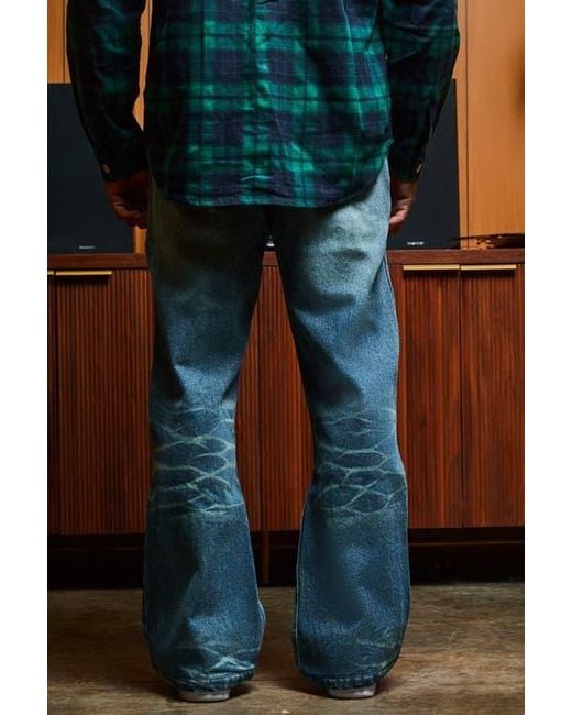 SAINT PERRY Blue Devani Westside Flare Denim for men