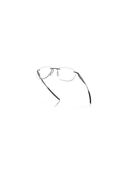 Oakley Gray 53Mm Rectangle Optical Glasses for men