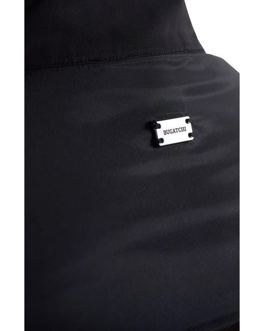 Bugatchi Black Quarter Zip Pullover for men