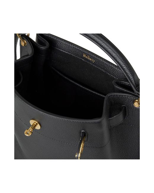 Mulberry Black Small Islington Classic Leather Bucket Bag