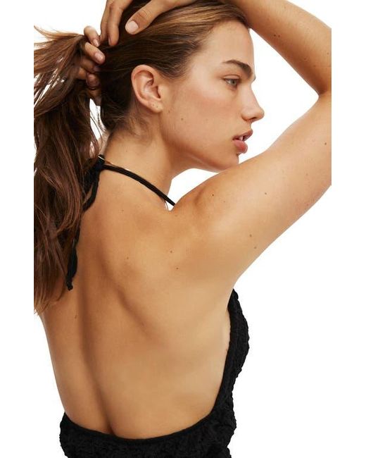 Cotton On Black Heidi Tie Front Halter