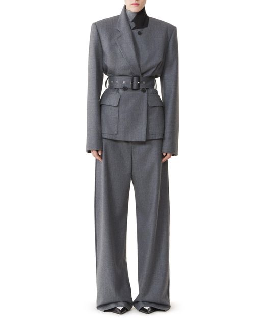 Lanvin Gray Belted Jacket