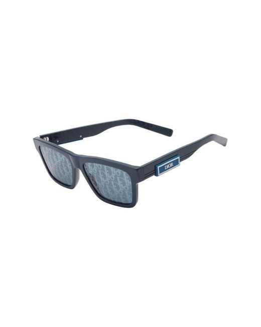 Dior Blue B23 S4I 56Mm Rectangular Sunglasses for men