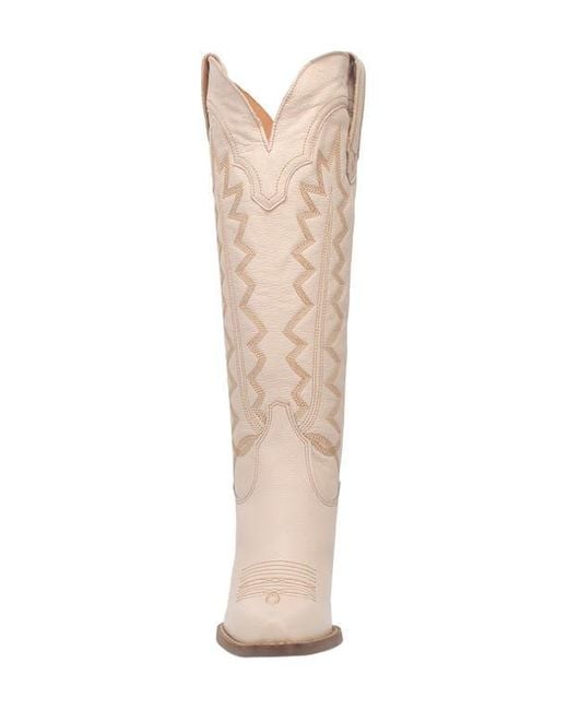 Dingo White Knee High Western Boot