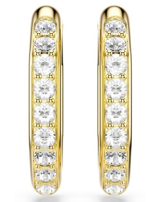 Swarovski Metallic Dextera Crystal Hoop Earrings