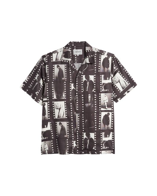 Carhartt Multicolor Photo Strip Short Sleeve Cotton Blend Button-up Shirt for men