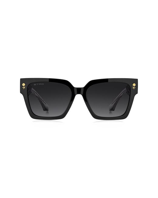 Etro Black 55Mm Gradient Rectangular Sunglasses