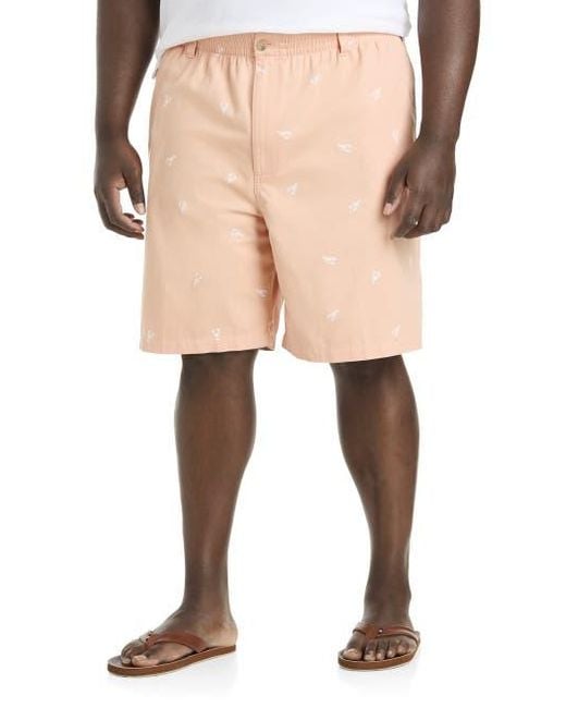 Harbor Bay by DXL Natural Big & Tall Elastic-Waist Shorts for men