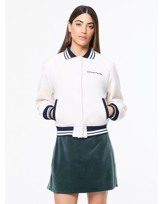 Sergio Tacchini White Marisa Varsity Jacket
