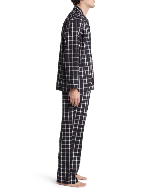 Nordstrom Black Plaid Poplin Pajamas for men