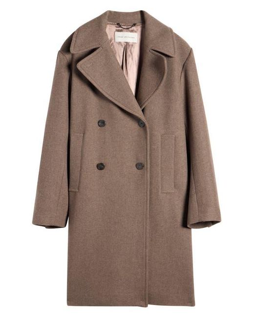 Dries Van Noten Brown Raquel Wool Blend Long Peacoat