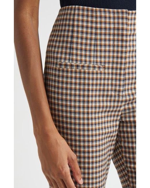 Veronica Beard Multicolor Kean Check Crop Pants