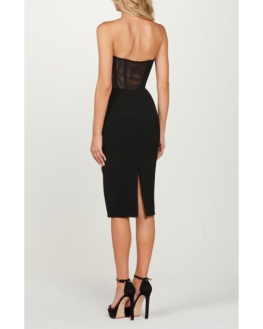 HELSI Kaia Floral Appliqu Strapless Dress in Black | Lyst