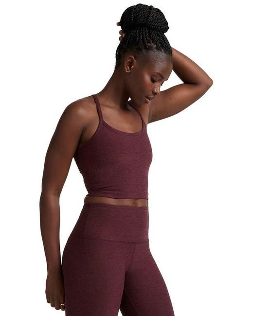 Beyond Yoga Purple Space Dye Slim Racerback Crop Tank