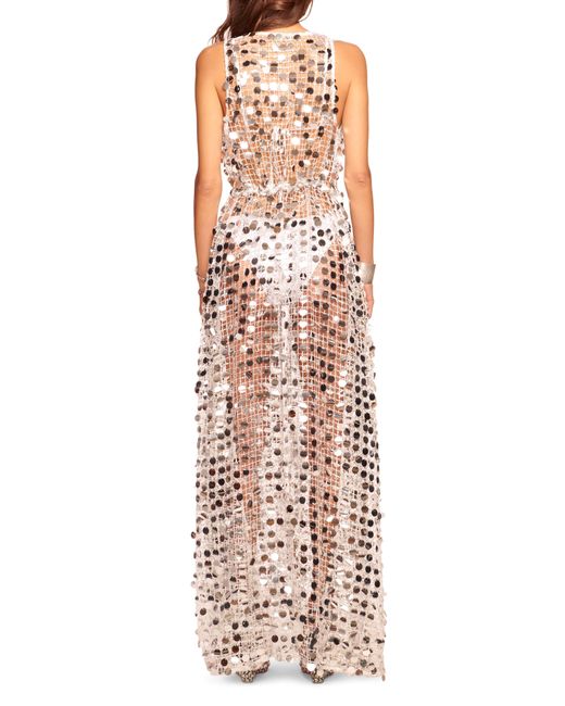 Ramy Brook Multicolor Michaela Sequin Sheer Cover-up Maxi Dress