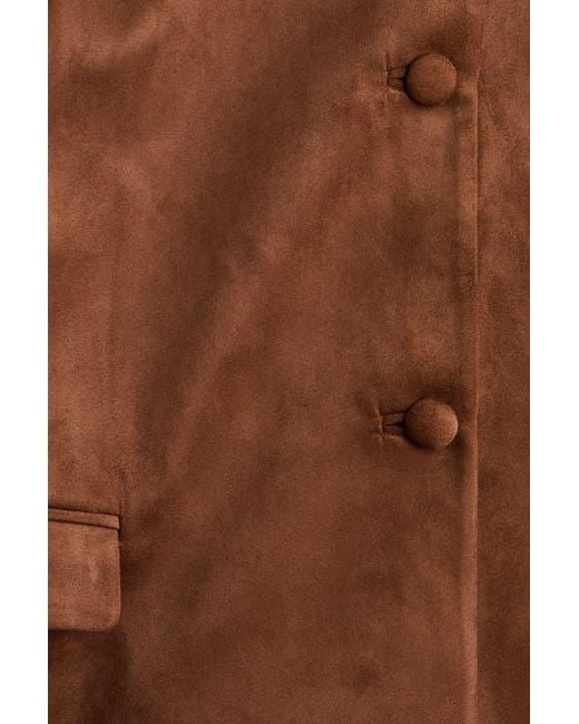 H&M Brown Collarless Jacket