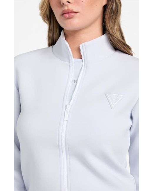 Guess White Ann Graphic Zip Sweatshirt