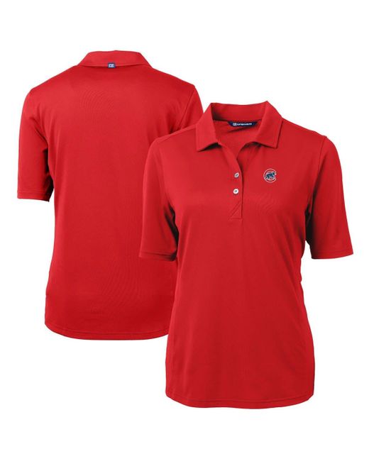 Cutter & Buck Red Chicago Cubs Drytec Virtue Eco Pique Recycled Polo At Nordstrom