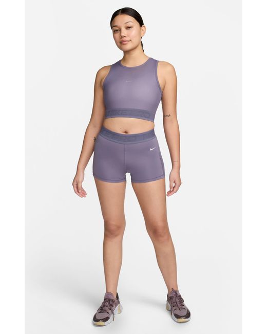 Nike Blue Pro 3-inch Mid Rise Mesh Panel Shorts