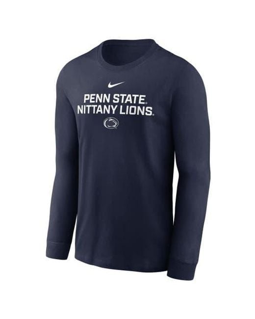 Nike Blue Penn State Nittany Lions 2025 Sideline Performance Long Sleeve T-Shirt for men