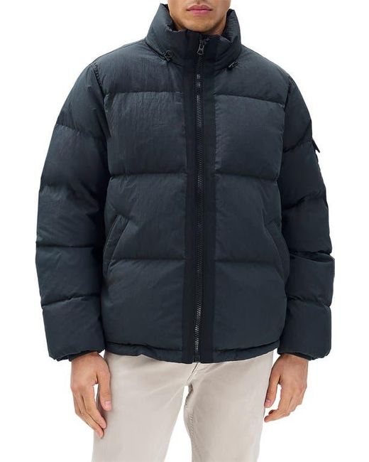 Rag & Bone Blue Daniel Quilted Down Puffer Jacket for men